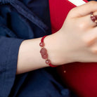 Strawberry Quartz Pixiu Red String Bracelet