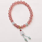Love & Luck – Strawberry Quartz White Jade bead Bracelet