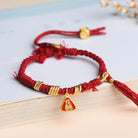 Tibetan Handmade Thangka Red String Bracelet