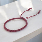 Tibetan Knot Buddhist Lucky Bracelet deep red