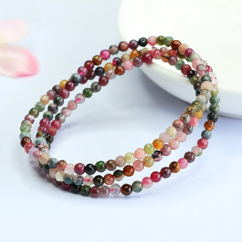 Triple Layer Tourmaline Natural Gemstone Bracelet