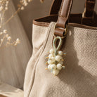 Bodhi Seed Cluster Bag Charm Hanging On Canvas Bag Spiritual Good Luck Everyday Ornament"