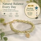 Prehnite Natural Balance Bracelet Heart Chakra Inner Peace Healing Crystal Jewelry