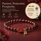 Garnet Protection Prosperity Bracelet Root Chakra Abundance Manifestation Crystal Bead Jewelry
