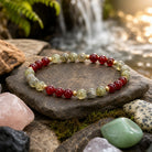 Mixed Chakra Stone Bracelets Nature Lifestyle Shot Energy Balance Healing Crystal Jewelry Set