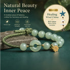 Green Jade Donut Double Wrap Bracelet Protection Good Fortune Chakra Healing Stone